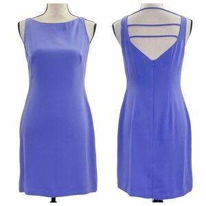 Cdc Purple Strappy Open Back Mini Sheath Dress
